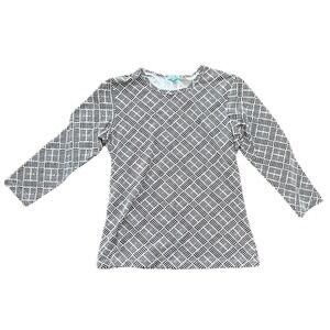 J. McLaughlin Catalina Cloth Long Sleeve Geometric Print Tunic Top Shirt Size S